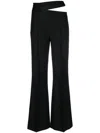 ROHE CUT-OUT FLARED WOOL TROUSERS