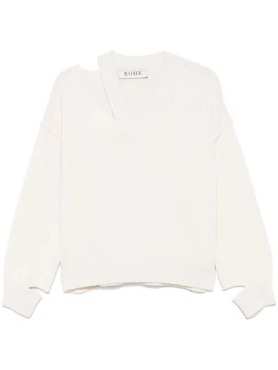 Rohe Cut-out Sweater In Neutrals