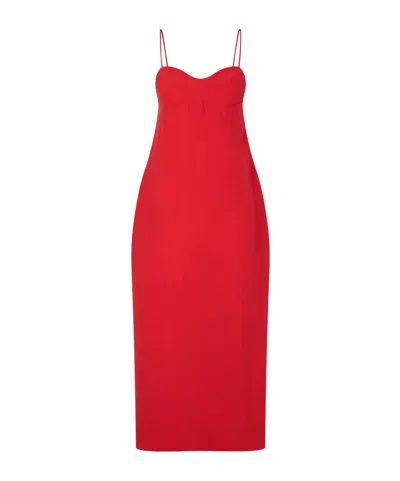 Rohe Dahippa Cotton Midi Dress In Red