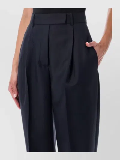 Rohe Daria High Waist Tapered Wool Trousers In Animal Print