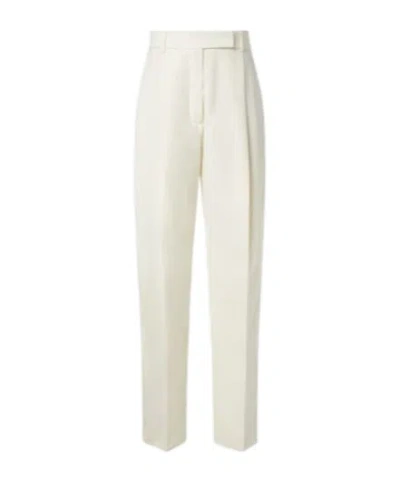Rohe Daria Virgin Wool Tapered Pants In White