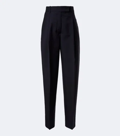 Rohe Róhe Daria Wool And Cashmere Pants In Blue