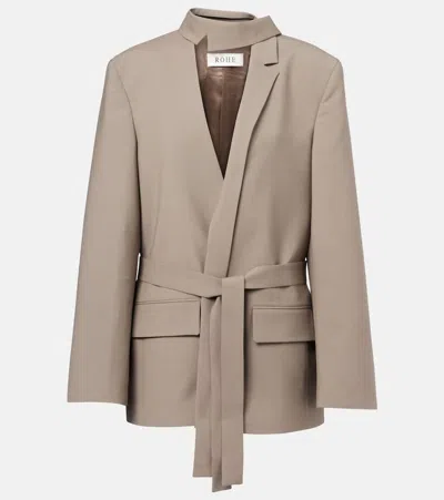 Rohe Deconstructed Belted Blazer In Brown