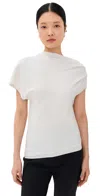 Rohe Deconstructed Merino Wool-cashmere Top In Off White