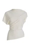 Rohe Deconstructed Merino Wool-cashmere Top In 112_310 Off White