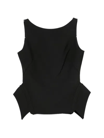 Rohe Deconstructed Peplum-detail Top In Black
