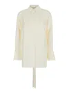 Rohe Deconstructed Cotton Shirt In White
