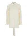 Rohe Deconstructed Cotton Shirt In White