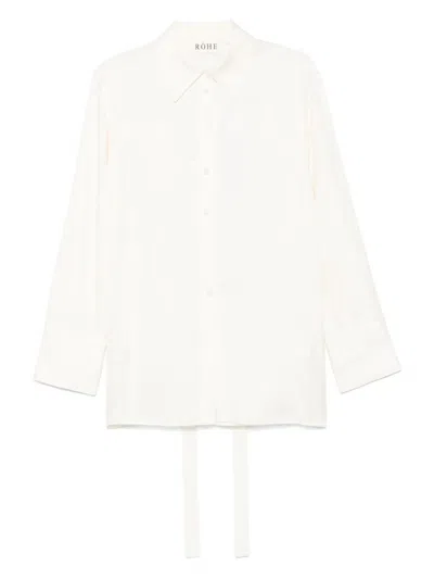Rohe Deconstructed Silk Shirt In White