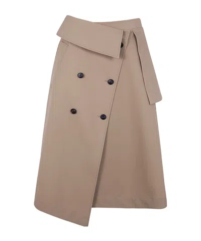 Rohe Deconstructed Trench Skirt In Brown