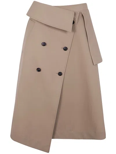 Rohe Deconstructed Trench Skirt Clothing In Brown