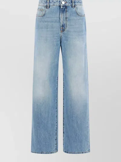 Rohe Denim Low-rise Wide-leg Jeans In Blue
