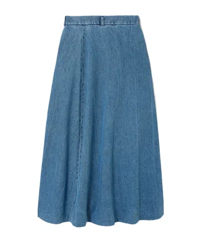Rohe Denim Midi Skirt In Blue