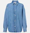 Rohe Denim Overshirt In Mid Denim Blue