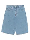Rohe Baggy Fit Denim Shorts In Blue
