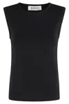 Rohe Dense Rib Tank Top In Black In Black
