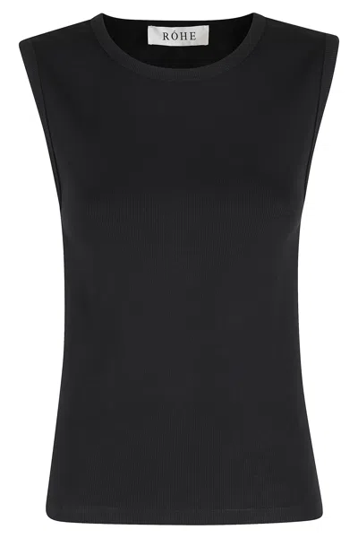Rohe Dense Rib Tank Top In Black