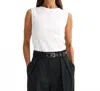 Rohe White Crewneck Tank Top In White
