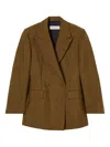 Rohe Double-breasted Blazer In Brown