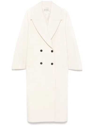 Rohe Double-breasted Coat In White