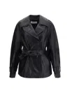 Rohe Sculptural Leather Jacket In Black