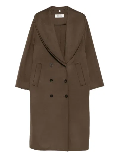 ROHE DOUBLE-BREASTED SHAWL-COLLAR COAT