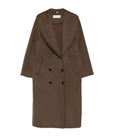 ROHE DOUBLE-BREASTED SHAWL-COLLAR COAT
