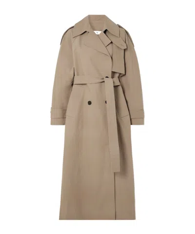 Rohe Oversized Double-breasted Cotton Trench Coat In Gold