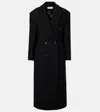 Rohe Double-breasted Virgin Wool Coat In Black