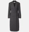 Rohe Róhe Double-breasted Virgin Wool Coat In Gray