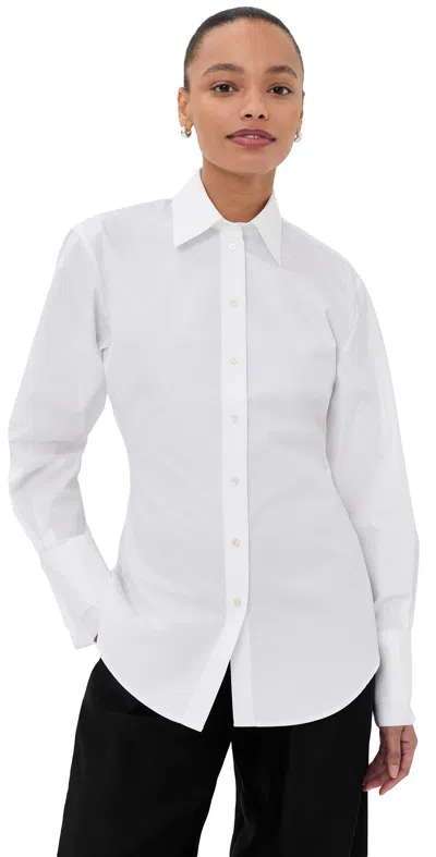 Rohe Double Cuff Shaped Poplin Shirt Optic White