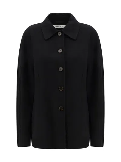 Rohe Double Faced Sculptural Jacket In Black