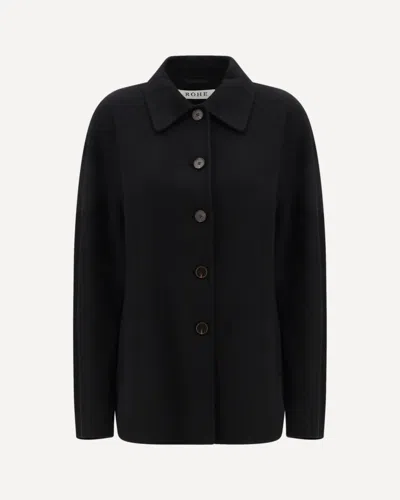 Rohe Double Faced Sculptural Jacket In Black