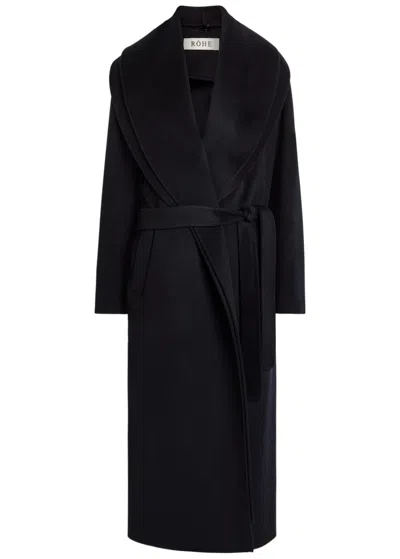 Rohe Double-faced Wool And Cashmere-blend Coat In Black