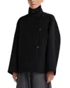 Rohe Double Faced Wool Blend Jacket In Black