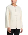 Rohe Mandarin Double-faced Wool Jacket Off White In Neutral