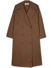 Rohe Róhe Double-layer Trench Coat In Brown
