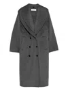 Rohe Double-layered Scarf Coat In Gray