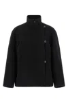 Rohe Double Wool Coat In Black