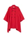 Rohe Double-breasted Asymmetric-hem Coat In Red