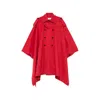 Rohe Double-breasted Asymmetric-hem Coat In Red