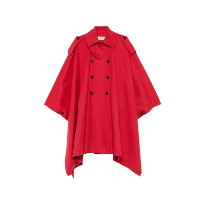 ROHE DOUBLE-BREASTED ASYMMETRIC-HEM COAT