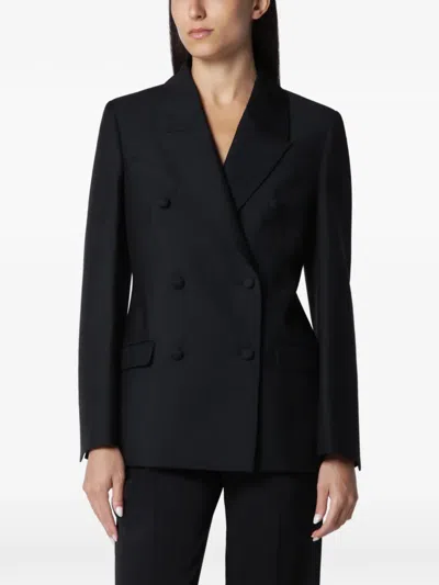 Rohe Double-breasted Blazer In Black