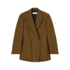 Rohe Double-breasted Blazer In Brown