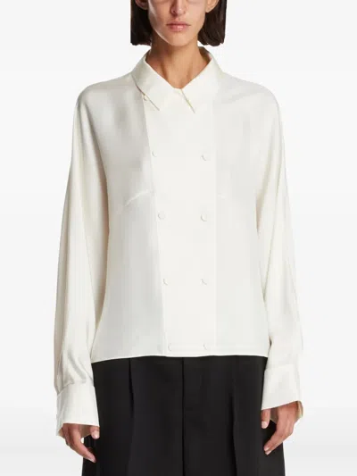 Rohe Double-breasted Blouse In White