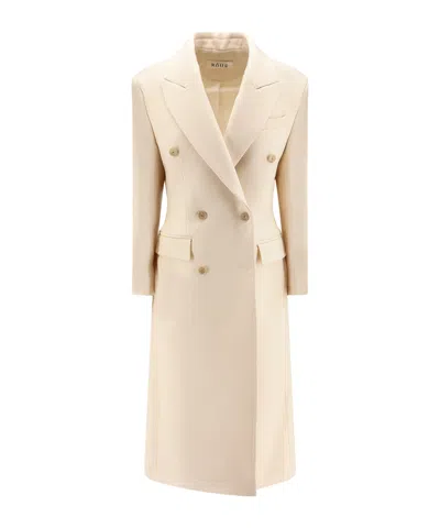 Rohe Double-breasted Coat In Neutral