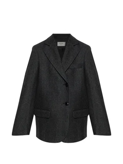 ROHE DOUBLE-BREASTED HERRINGBONE BLAZER