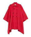 Rohe Double-breasted Asymmetric-hem Coat In Red