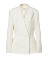 Rohe Double-breasted Virgin Wool Blazer In White