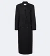 Rohe Black Double Breasted Tailored Coat In Black